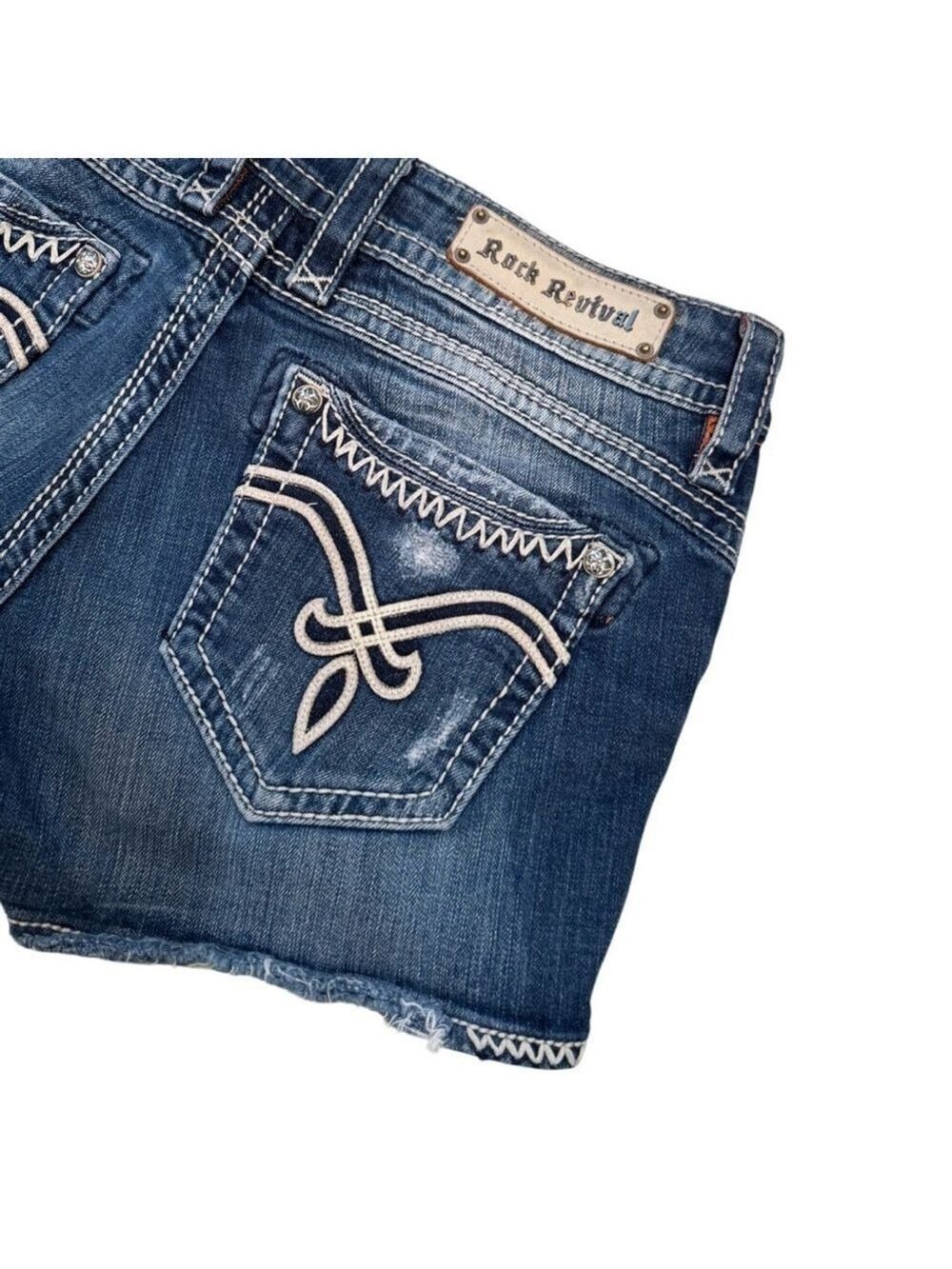 Rock Revival Becky Denim Shorts Size 31 - Picture 9 of 10